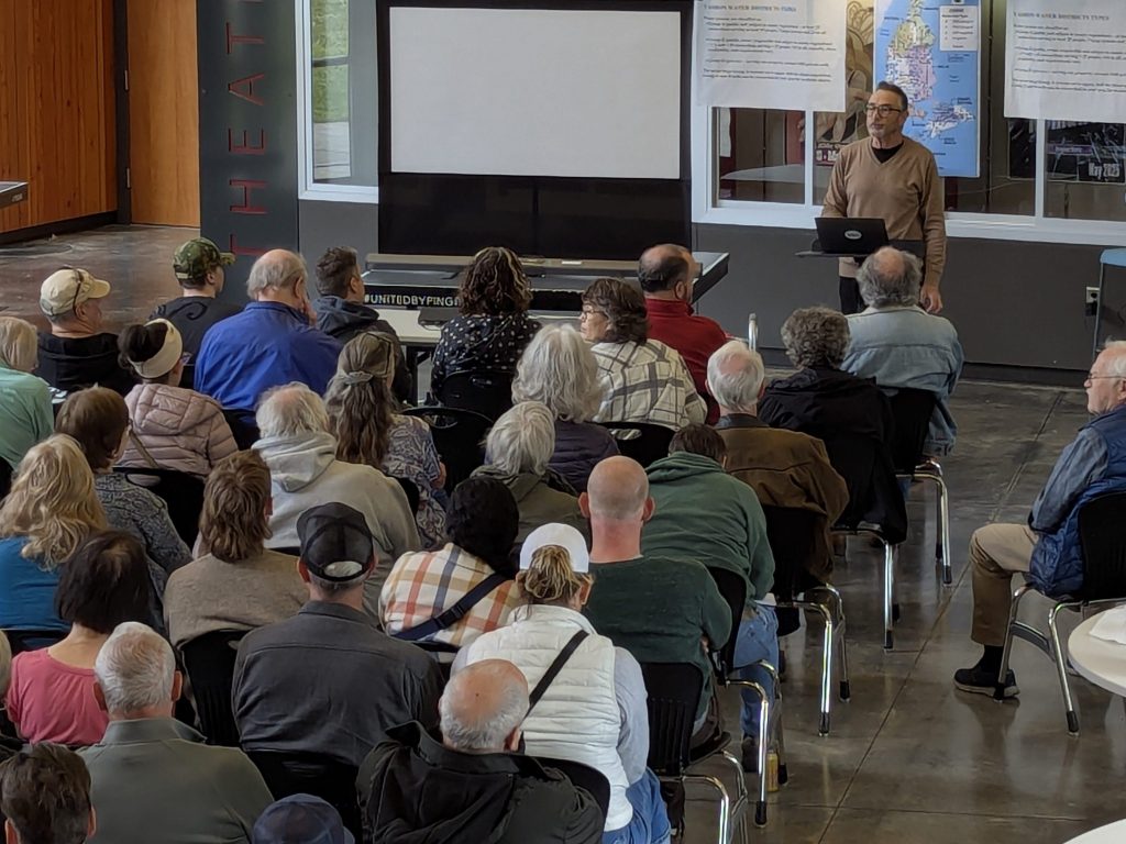 King County officials speaking to Vashon Island Residents about ADU units.